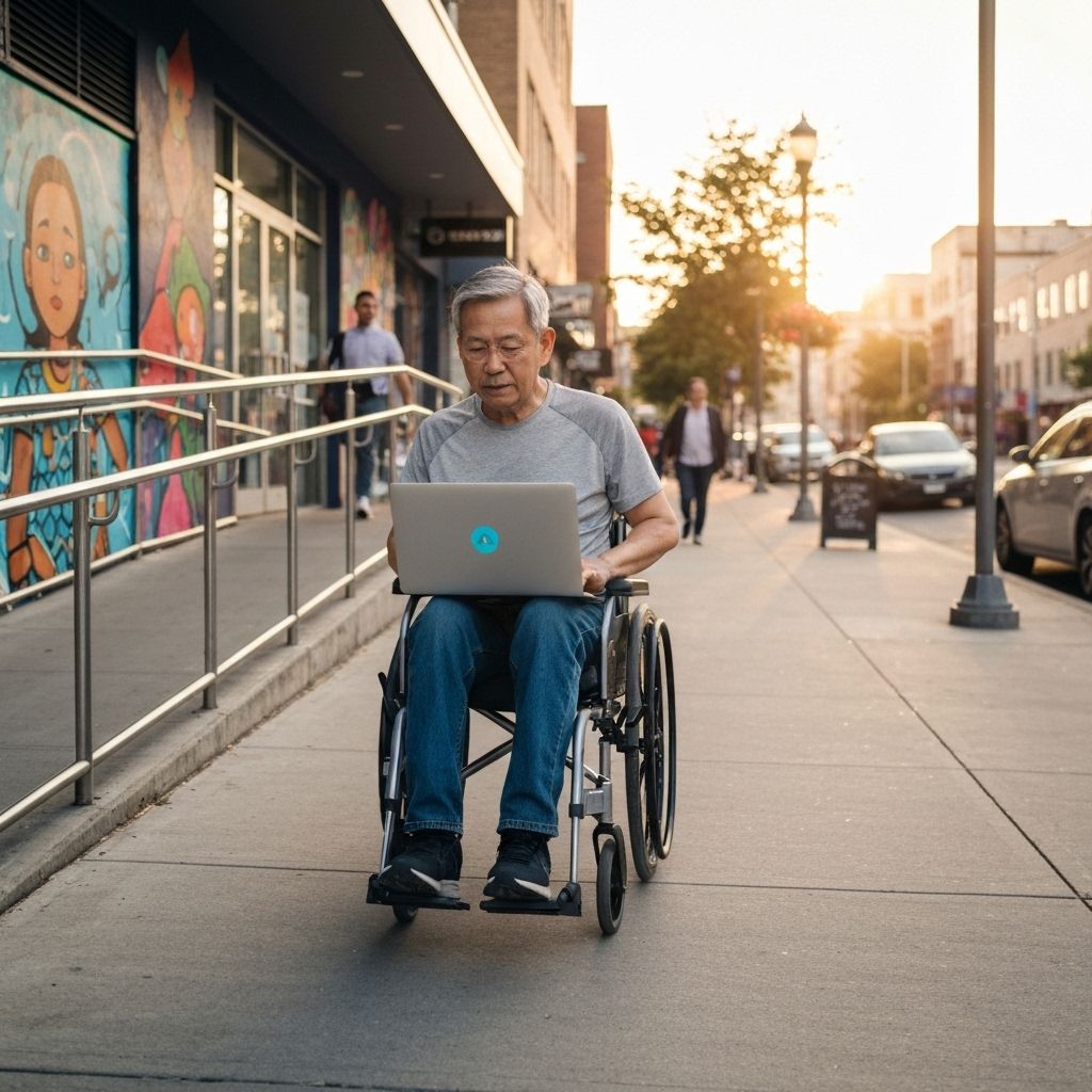 Person using accessible technology